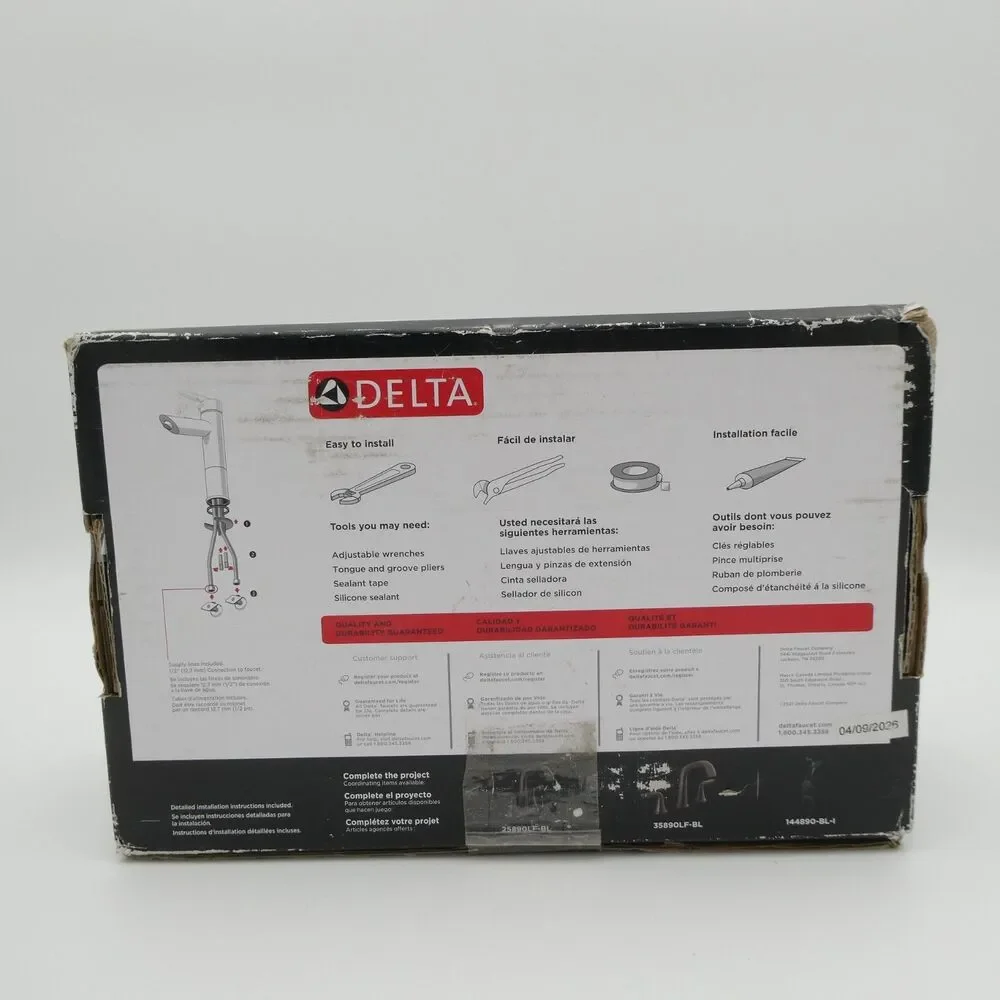 Delta Larkin 15890LF-BL Bathroom Faucet Single Handle Matte Black New Open Box